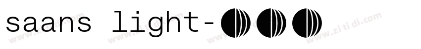 saans light字体转换